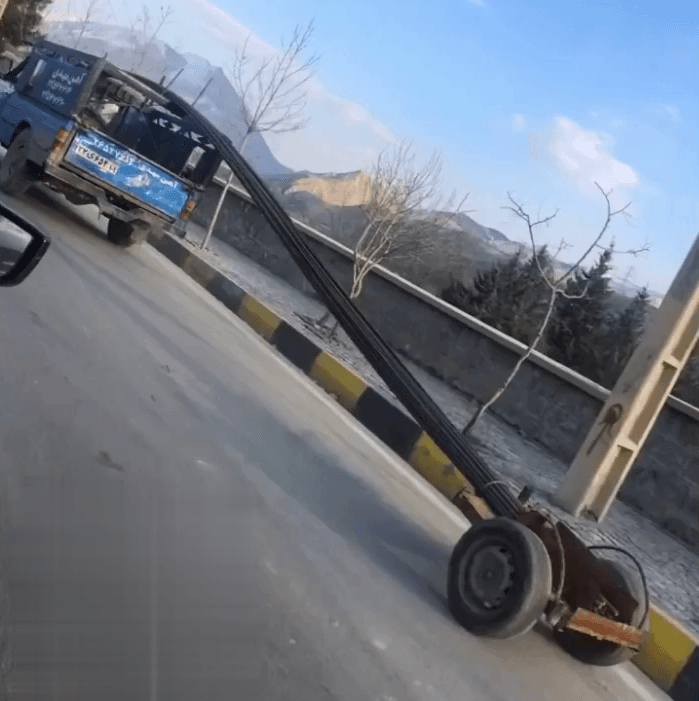  حمل میلگرد به روش توپ 57 میلیمتری