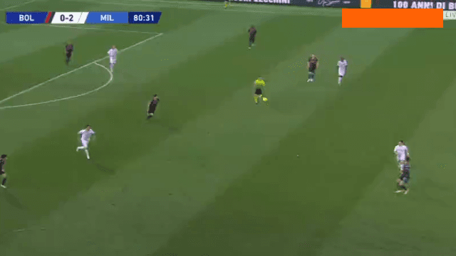 گل آندره آ پولی به میلان (بولونیا 1-2 میلان)