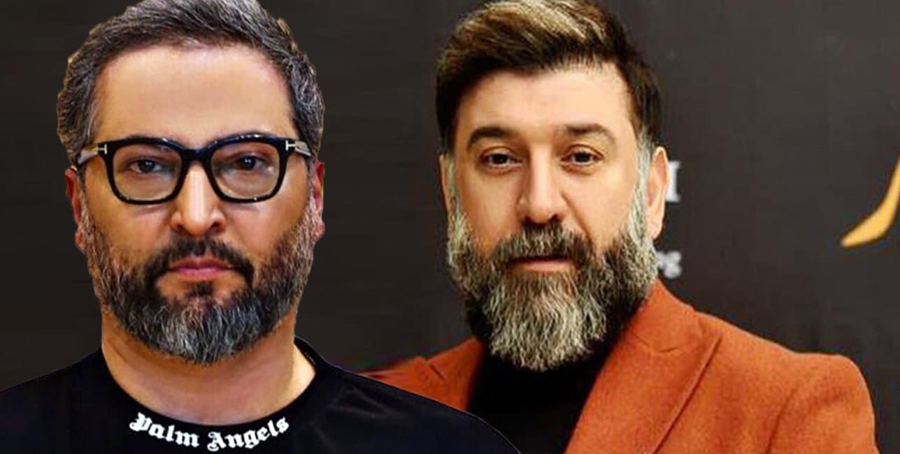 امضای ستارگان روی پوستر زنده ‌یاد مهرداد میناوند و علی انصاریان