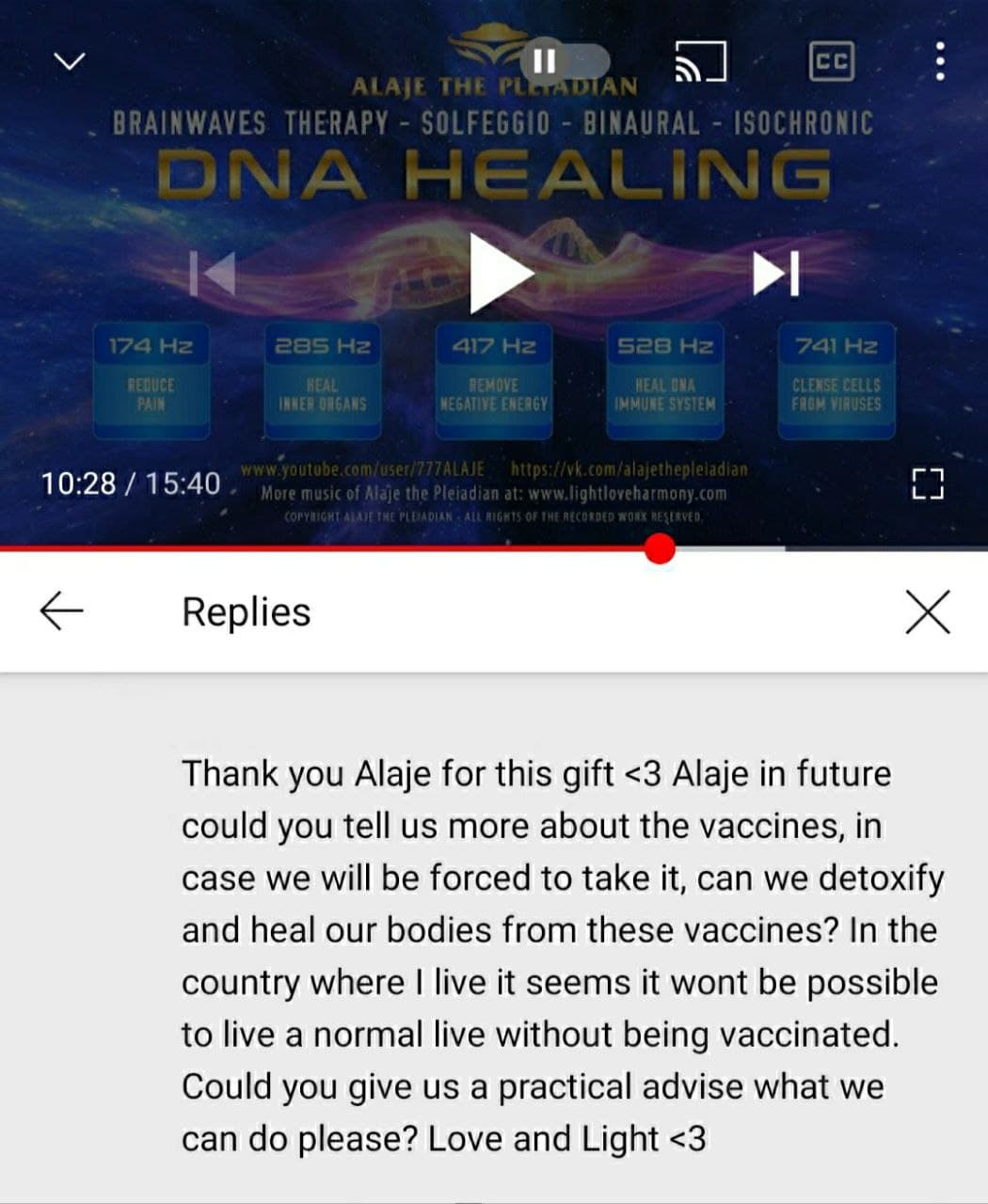 پاسخ آلایا به سوالی درباره تاثیر گذاری فایل درمانی DNA بر روی عوارض ناشی از واکسن کرونا